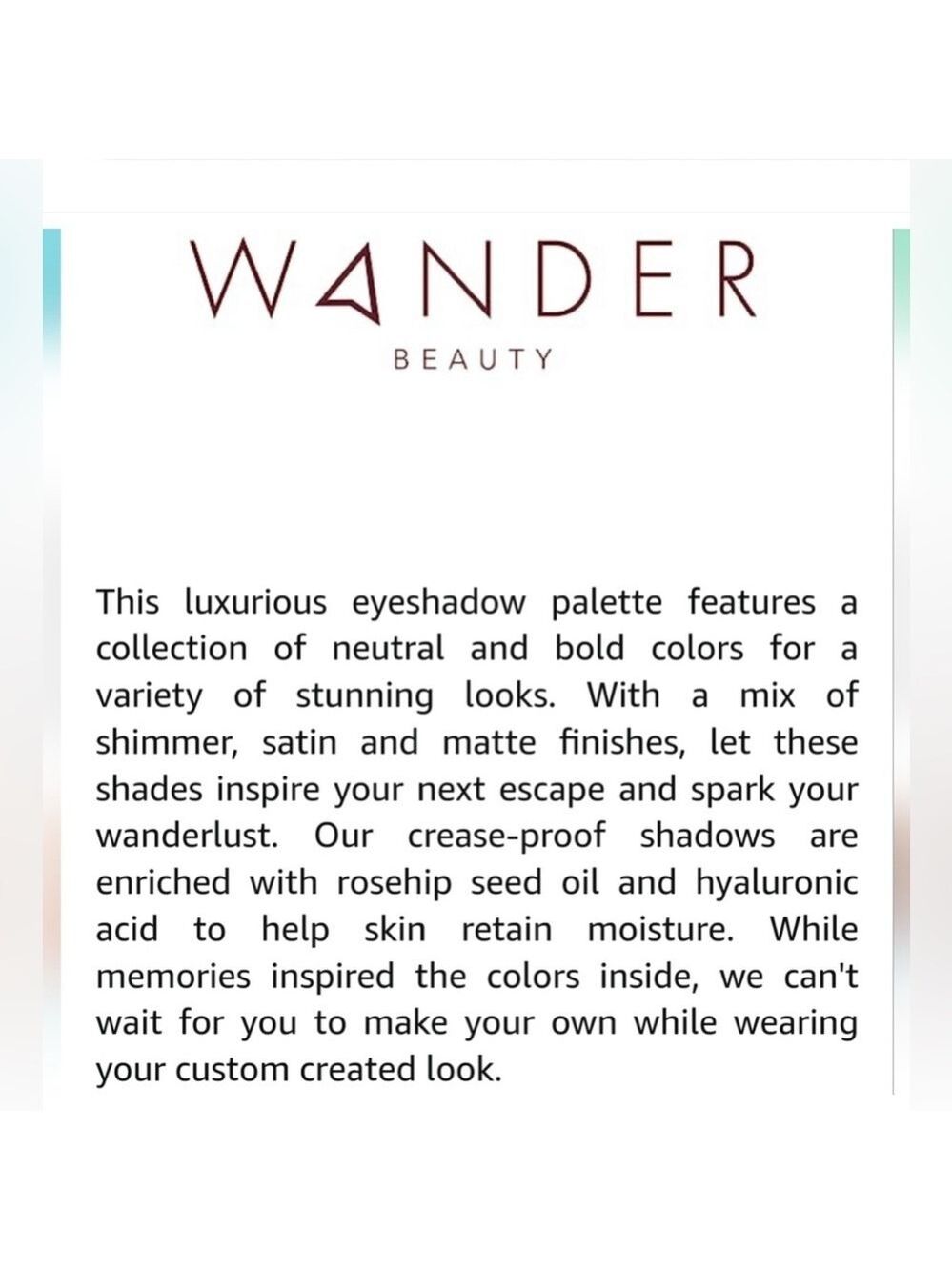 NIB Wander Beauty Wanderess Escape Eyeshadow Palette - Picture 8 of 13